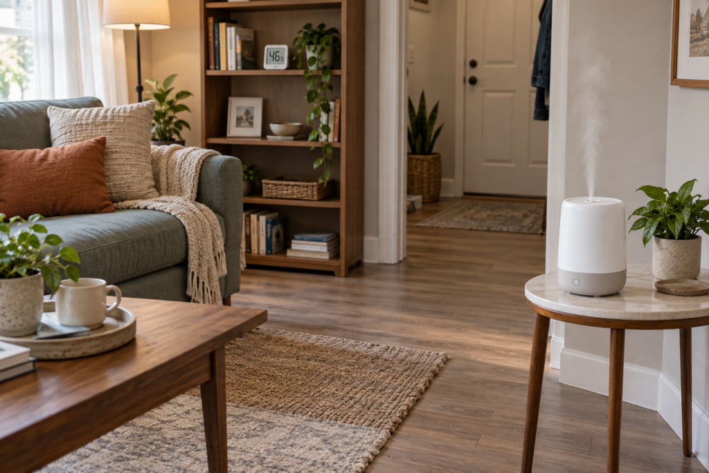 Where to Put a Humidifier in a Small Apartment With Limited Floor Space