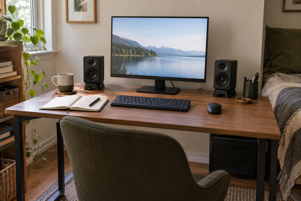 How to Place Speakers on a Small Desk Without Losing Work Surface