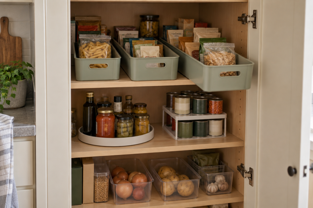 How to Organize a Deep Pantry Cabinet So Food Does Not Get Lost in the Back