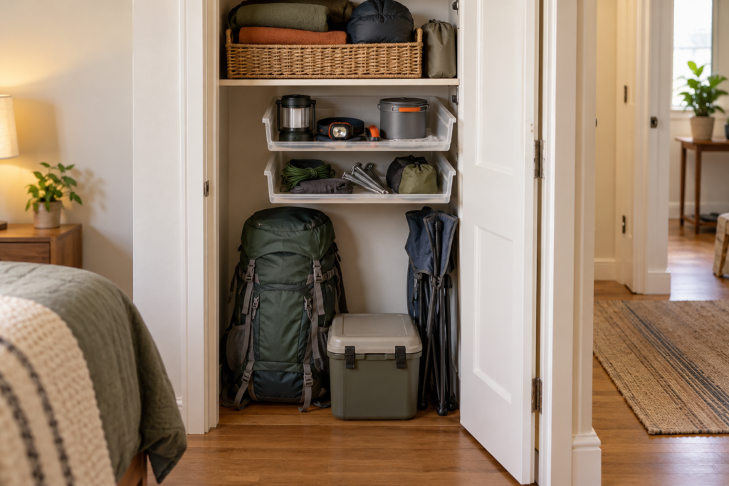 How to Store Camping Gear in a Small Apartment With No Garage